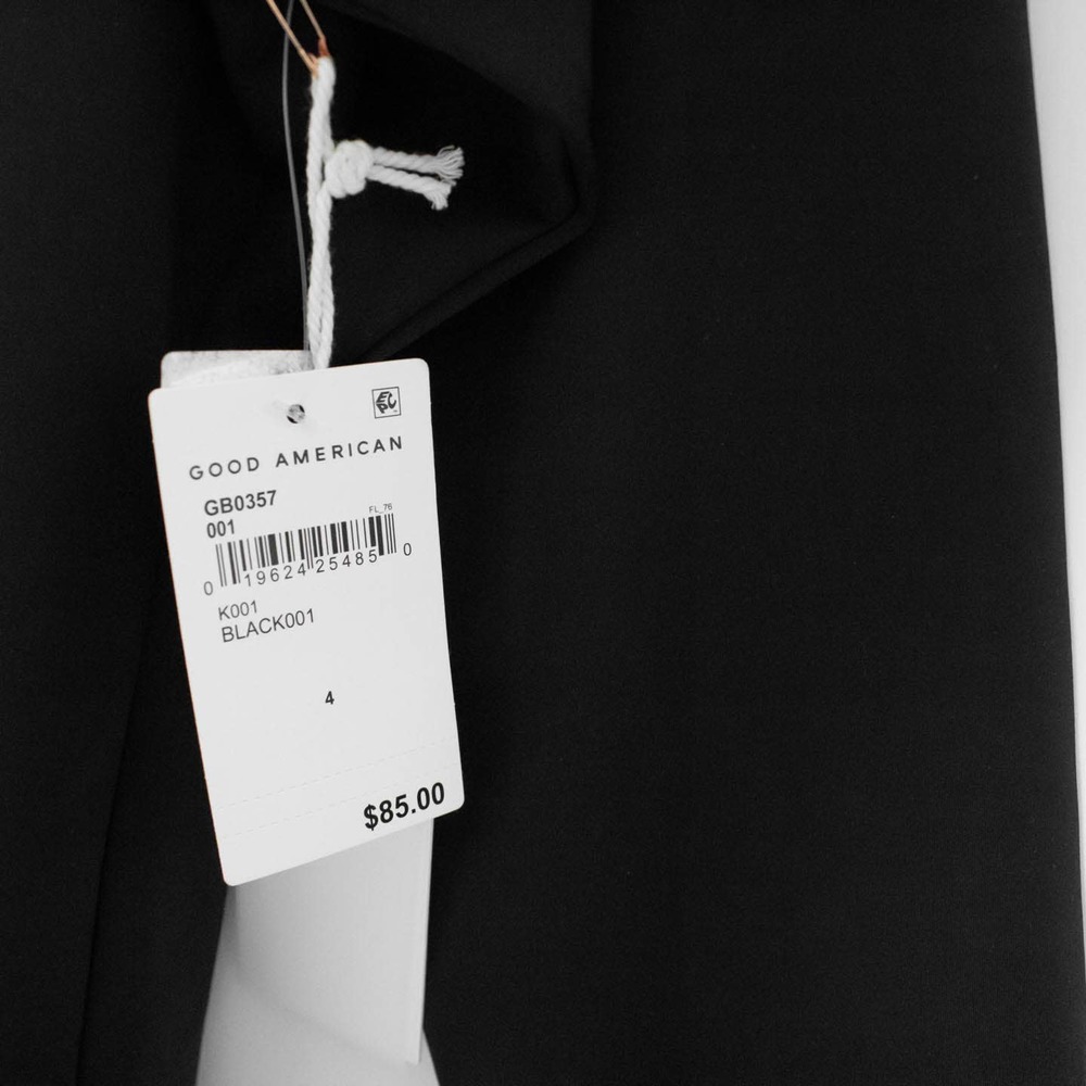 Good American Black Scoop Neck Full Sleeve Bodysuit Size XL - Picture 5 of 6